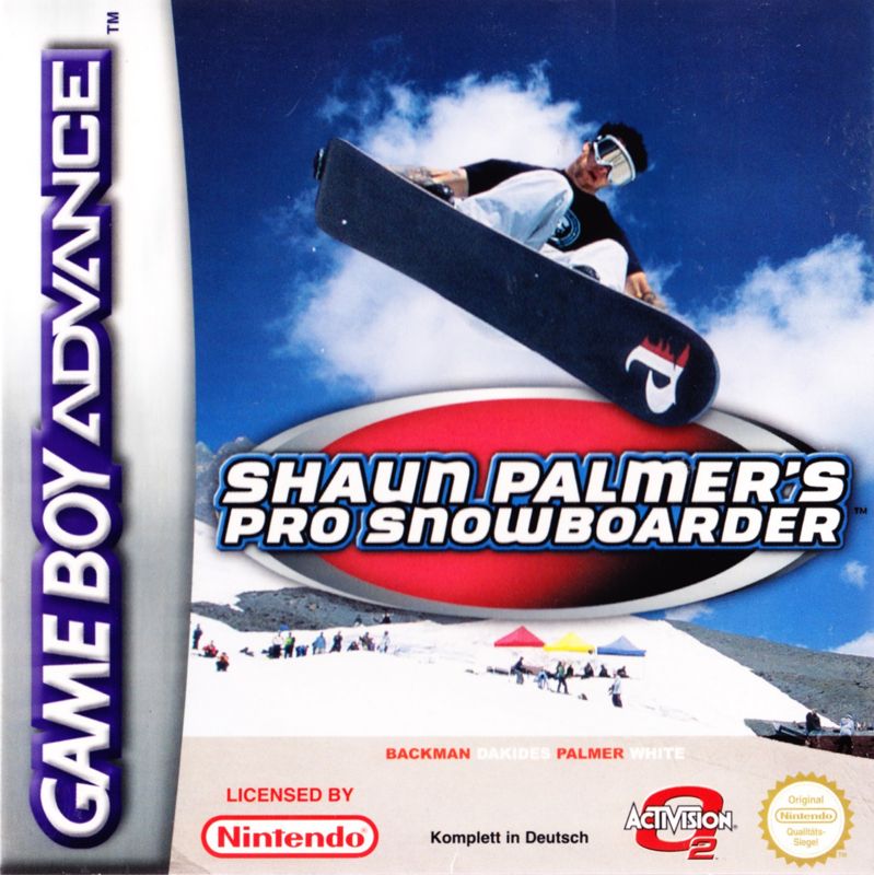 Shaun Palmers Pro Snowboarder box art for GameBoy Advance